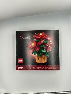 LEGO Icons Poinsettia 10370 Plant Flower Centerpiece Decor New